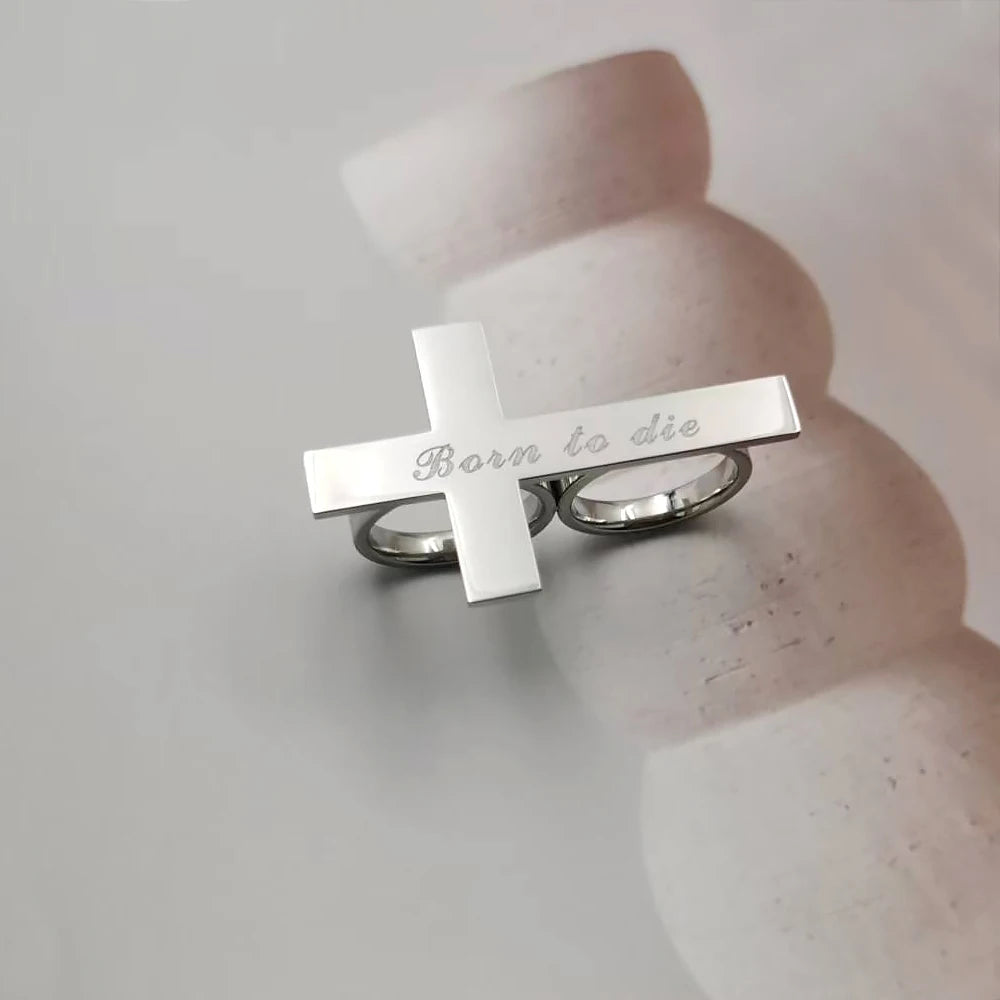 Custom Engraved Cross Ring