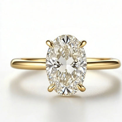 Luxury Oval Moissanite Ring (Gift Box)