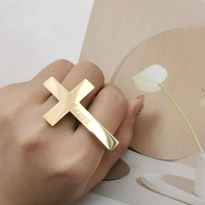 Custom Engraved Cross Ring
