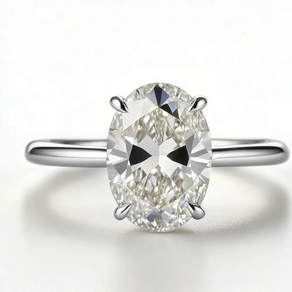 Luxury Oval Moissanite Ring (Gift Box)
